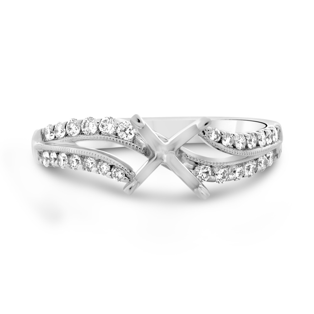 Three Stone Oval and Cadillac Diamond Ring Conflict Free Diamond Wedding  Gift